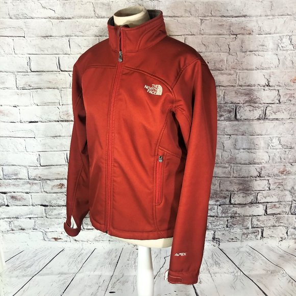 north face burnt orange jacket